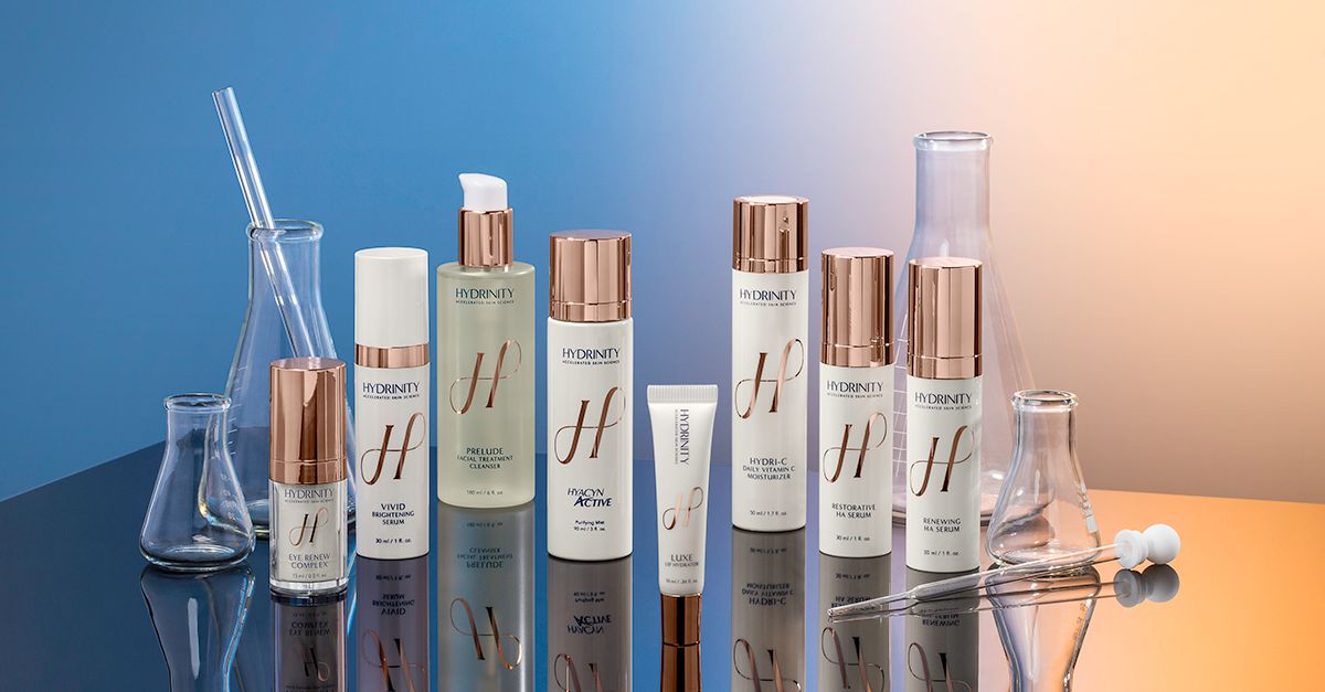 Hydrinity skincare product line